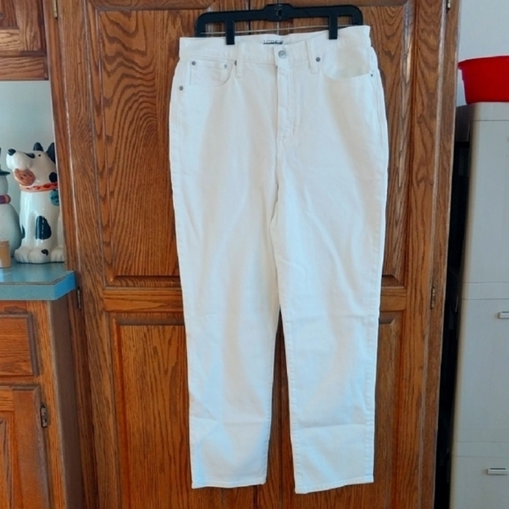 J. Crew NWT Women's Size 30 White Classic Straight Leg High‎ Rise Denim Jeans